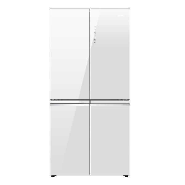 ⁦HRF4560FW מקרר מקפיא תחתון - זכוכית לבנה מבית Haier⁩ – תמונה ⁦1⁩