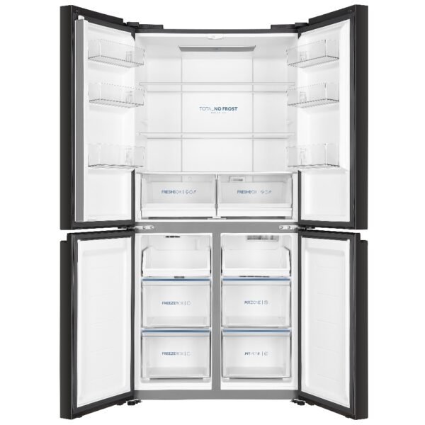 ⁦HRF4560FB מקרר מקפיא תחתון- זכוכית שחורה מבית Haier⁩ – תמונה ⁦3⁩