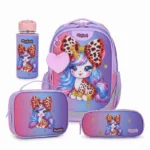 מנומר Dreamland Deluxe מארז תיק אורתופדי 9 ב 1 כולל עגלה חד קרן עם פפיון מבית Marshmelo