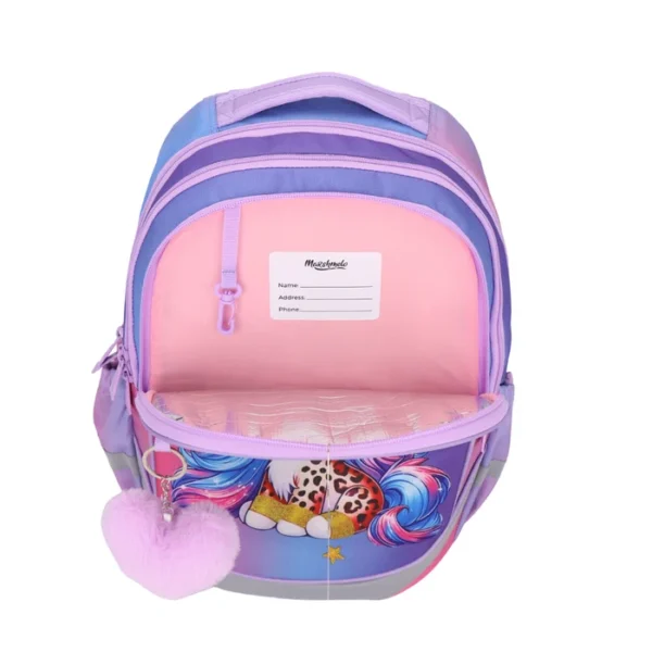 ⁦מנומר Dreamland Deluxe מארז תיק אורתופדי 9 ב 1 כולל עגלה חד קרן עם פפיון מבית Marshmelo⁩ – תמונה ⁦2⁩