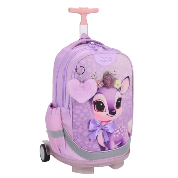 ⁦איילה Dreamland Deluxe מארז תיק אורתופדי 9 ב-1 כולל עגלה מבית Marshmelo - סגול⁩ – תמונה ⁦2⁩