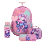 חד קרן Dreamland Deluxe מארז תיק אורתופדי 9 ב 1 כולל עגלה ילדת מבית Marshmelo