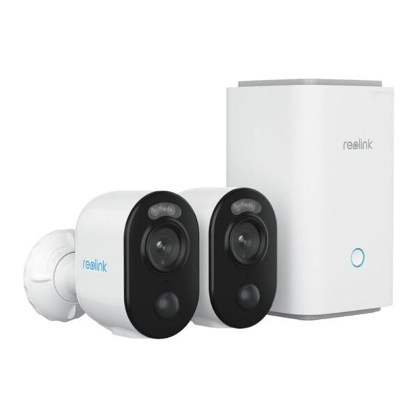 ⁦ARGUS 3E 3MP ערכת 2 מצלמות אבטחה HD ומערכת HOME HUB להקלטה מקומית מבית REOLINK⁩ – תמונה ⁦1⁩