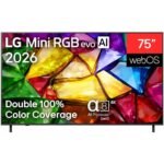 75MRGB85B6C טלוויזיה חכמה 75" 4K Mini RGB AI מבית LG