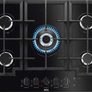 כיריים גז 74 ס"מ AEG HKB75550NB זכוכית שחורה