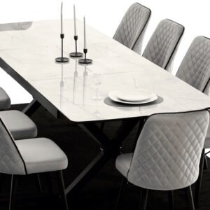 פינת אוכל Tower עם 8 כיסאות