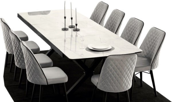 ⁦פינת אוכל Tower עם 8 כיסאות⁩ – תמונה ⁦1⁩