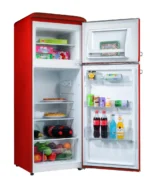⁦MBR-290DF-RED מקרר מקפיא עליון 215 ליטר מבית MONT BLANC - אדום רטרו⁩ – תמונה ⁦2⁩