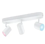 smart-spots גוף תאורה חכם לתקרה עם 3 ספוטים מתכווננים עם תאורת RGB מבית WiZ - לבן