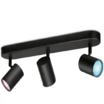 smart-spots-3x5w-bw-22-65k-rgb גוף תאורה חכם לתקרה עם 3 ספוטים מתכווננים עם תאורת RGB מבית WiZ