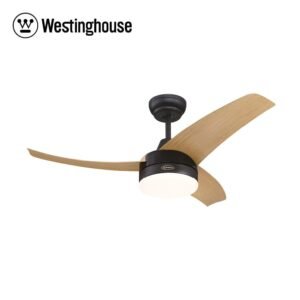 42" Longwood מאוורר תקרה מנוע DC שלט ותאורה 28W CCT שחור+דמוי אלון מבית Westinghouse
