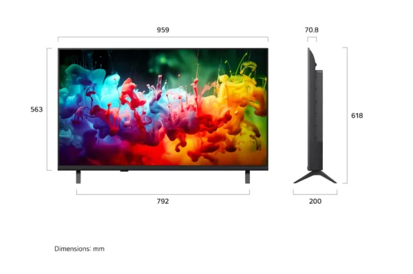 ⁦43QNED70B6T טלוויזיה חכמה "43 4K QNED AI QNED70 MiniLED מבית LG⁩ – תמונה ⁦2⁩