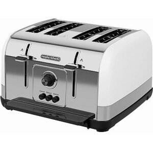 ‏מצנם 4 פרוסות 240134 Morphy richards מורפי ריצ'רדס לבן משולב נירוסטה במלאי