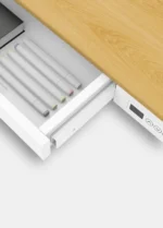 ⁦ET119W-C שולחן חכם מתכוונן לבן עץ 120X60 ס"מ מבית SMARTER⁩ – תמונה ⁦4⁩