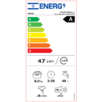 ⁦מכונת כביסה פתח עליון 8 ק"ג midea דגם MF100T80B/W-IL⁩ – תמונה ⁦2⁩