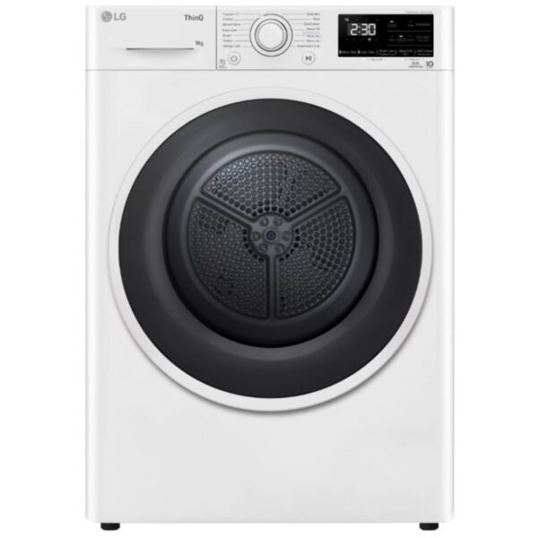 ⁦FD1609BD מייבש כביסה HEAT PUMP 1000W קונדנסור 9 צבע לבן מבית LG⁩ – תמונה ⁦1⁩