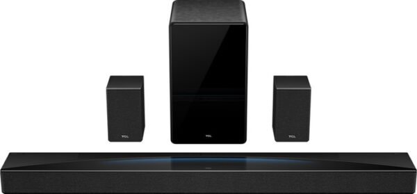 ⁦מקרן קול 7.1.4 ערוצים כולל סאבוופר אלחוטי ורמקולים לווייניים TCL טי.סי.אל Q85H⁩ – תמונה ⁦1⁩