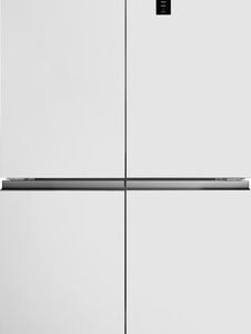 מקרר 4 דלתות מקפיא תחתון - 521 ליטר TCL טי.סי.אל C635CD - זכוכית לבנה