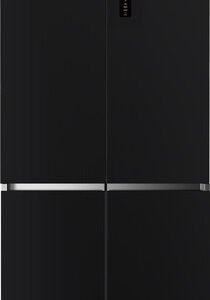 מקרר 4 דלתות מקפיא תחתון - 521 ליטר TCL טי.סי.אל C635CD - זכוכית שחורה