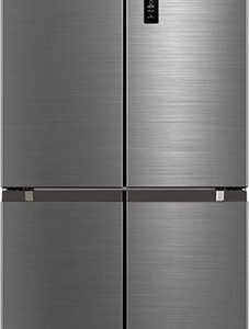 מקרר 4 דלתות 470 ליטר Midea מידאה HQ-611RWEN נירוסטה מוברשת