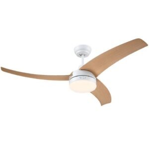 Longwood 28W מאוורר תקרה "52 כולל שלט ותאורת LED מובנית לבן/עץ מבית Westinghouse