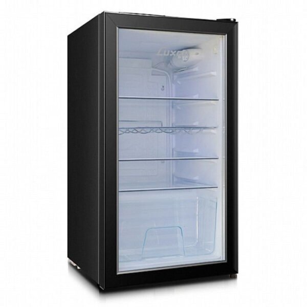 ⁦מקרר משרדי 90 ליטר ויטרינה שחור LUXOR- BC129G⁩ – תמונה ⁦1⁩
