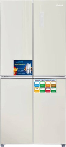 7290118374411.jpg מקרר 4 דלתות ענק חיפוי זכוכית 470 ליטר LUX NF595 – תמונה 1