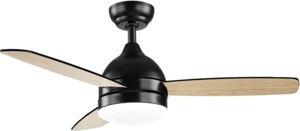 ⁦מאוורר תקרה בעל 3 גווני הארה 25W כולל שלט 42" Semicom סמיקום Storm 42 שחור⁩ – תמונה ⁦1⁩