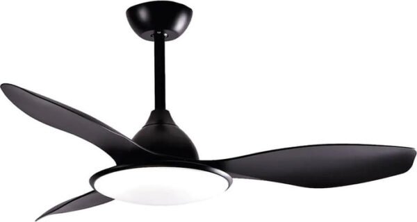 ⁦מאוורר תקרה 52" כולל גוף תאורה ושלט Semicom סמיקום Sensation 52 - שחור⁩ – תמונה ⁦1⁩