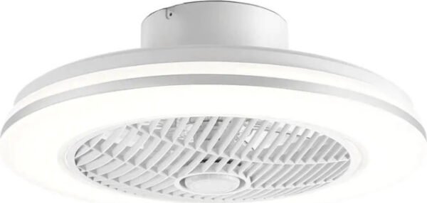 ⁦מאוורר תקרה 42" כולל גוף תאורה 30W CCT גוון מתחלף ושלט רחוק Semicom סמיקום Adriano לבן⁩ – תמונה ⁦1⁩