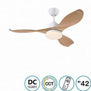 מאוורר תקרה Erica 42" CCT עם שלט Westinghouse 73198-2848 תאורה 28W ניתנת לעימעום
