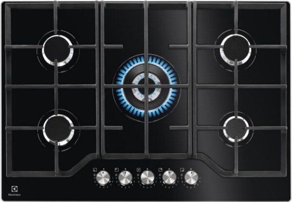 ⁦כיריים גז זכוכית - 5 מבערים Electrolux אלקטרולוקס KGG75362K⁩ – תמונה ⁦1⁩