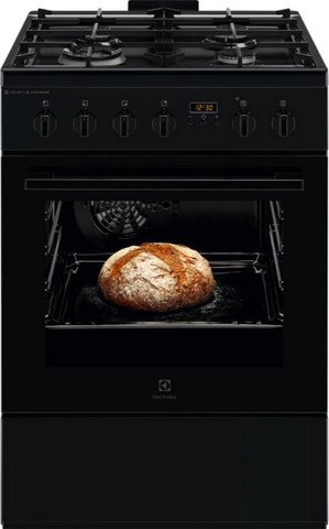 תנור משולב כיריים גז - 4 להבות Electrolux אלקטרולוקס SteamBake & AirFry LKK660224K