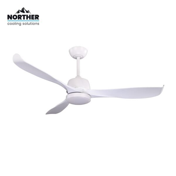 ⁦NTP-ATLIP44-LED-WH מאוורר תקרה DC לפרגולה 56" ATLANTA לבן 24W אור משתנה מבית NORTHER⁩ – תמונה ⁦1⁩