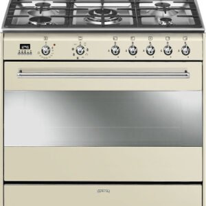 תנור משולב כיריים גז 90 ס''מ מבית SMEG סמאג דגם SSA91MAP9