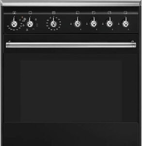 תנור משולב כיריים גז 4 להבות Smeg סמג Classica SSA60MBL2 שחור