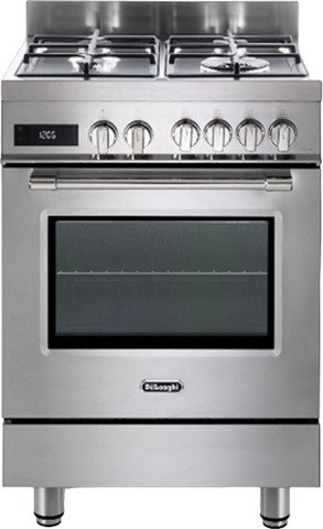 8024651215141.jpg תנור משולב כיריים גז - 4 להבות DeLonghi דלונגי PRO66MXLPZ-IL נירוסטה – תמונה 1