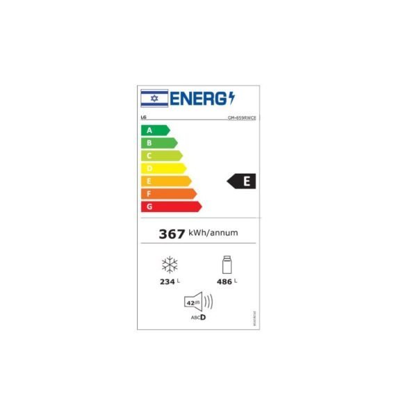 ⁦מקרר מקפיא תחתון LG דגם GM859RWCE⁩ – תמונה ⁦2⁩