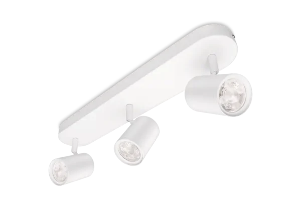 ⁦smart-spots גוף תאורה חכם לתקרה עם 3 ספוטים מתכווננים עם תאורת RGB מבית WiZ - לבן⁩ – תמונה ⁦3⁩