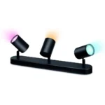 ⁦smart-spots-3x5w-bw-22-65k-rgb גוף תאורה חכם לתקרה עם 3 ספוטים מתכווננים עם תאורת RGB מבית WiZ⁩ – תמונה ⁦2⁩