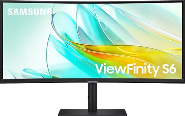 ⁦מסך מחשב קעור 34" Samsung סמסונג ViewFinity S6 S34C652UAU⁩ – תמונה ⁦1⁩