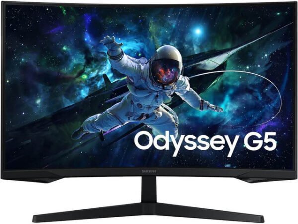 ⁦מסך מחשב גיימינג קעור 27" Samsung סמסונג Odyssey G5 S27CG554EU⁩ – תמונה ⁦1⁩
