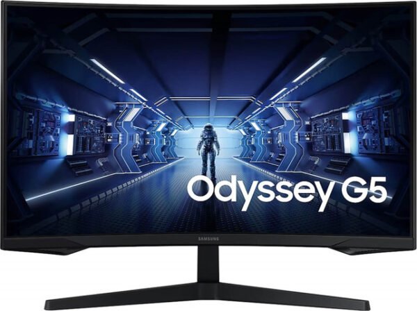 ⁦מסך מחשב גיימינג קעור 27" Samsung סמסונג Odyssey G5 C27G54TQBU⁩ – תמונה ⁦1⁩