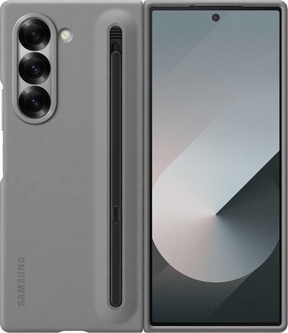 8806095622873.jpg כיסוי קשיח כולל מקום ייעודי ל-S Pen למכשירי Samsung Fold6 סמסונג Z Fold6 S-Pen Case - אפור – תמונה 1