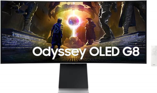 ⁦מסך מחשב גיימינג קעור 34" Samsung סמסונג Odyssey G8 S34DG852SM⁩ – תמונה ⁦1⁩