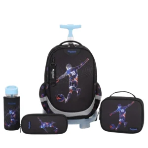כדורגלן Dreamland Deluxe סט 9 ב 1 תיק בית ספר כולל עגלת טרולי מבית Marshmelo