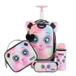 פנדה צבעוני Dreamland Deluxe סט 9 ב 1 תיק בית ספר כולל עגלת טרולי מבית Marshmelo
