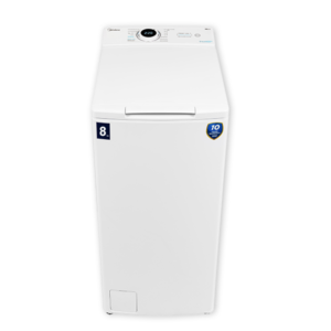 מכונת כביסה פתח עליון 8 ק"ג midea דגם MF100T80B/W-IL