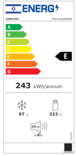 ⁦מקרר ‏מקפיא עליון Samsung RT42CG6004WW ‏420 ‏ליטר סמסונג⁩ – תמונה ⁦3⁩
