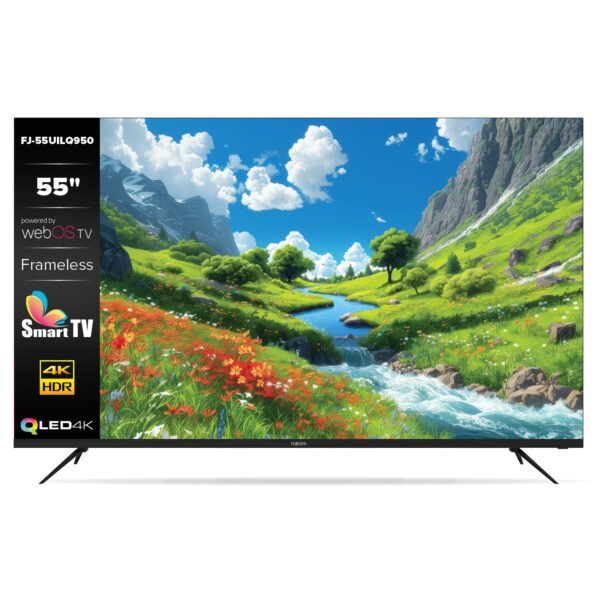 ⁦מסך 55″ FUJICOM SMART QLED 4K – מערכת הפעלה Webos כולל שלט מג'יק⁩ – תמונה ⁦1⁩